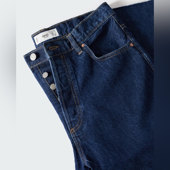 MANGO Women's 6 High Waist Wide Leg Jeans Blue - Picture 8 of 16